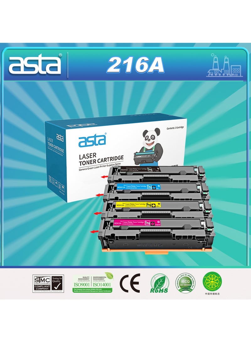 استا خرطوشة حبر ASTA 216A W2410A W2411A W2412A W2413A مع خرطوشة حبر رقاقة متوافقة مع طابعة ليزر جيت برو M155a MFP M182n M183fw W 2410 2411 2412 2413 A - Image 1